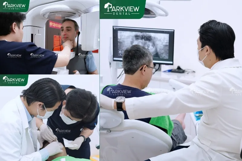 Bác sĩ nha khoa Parkview đang tiến hành thăm khám